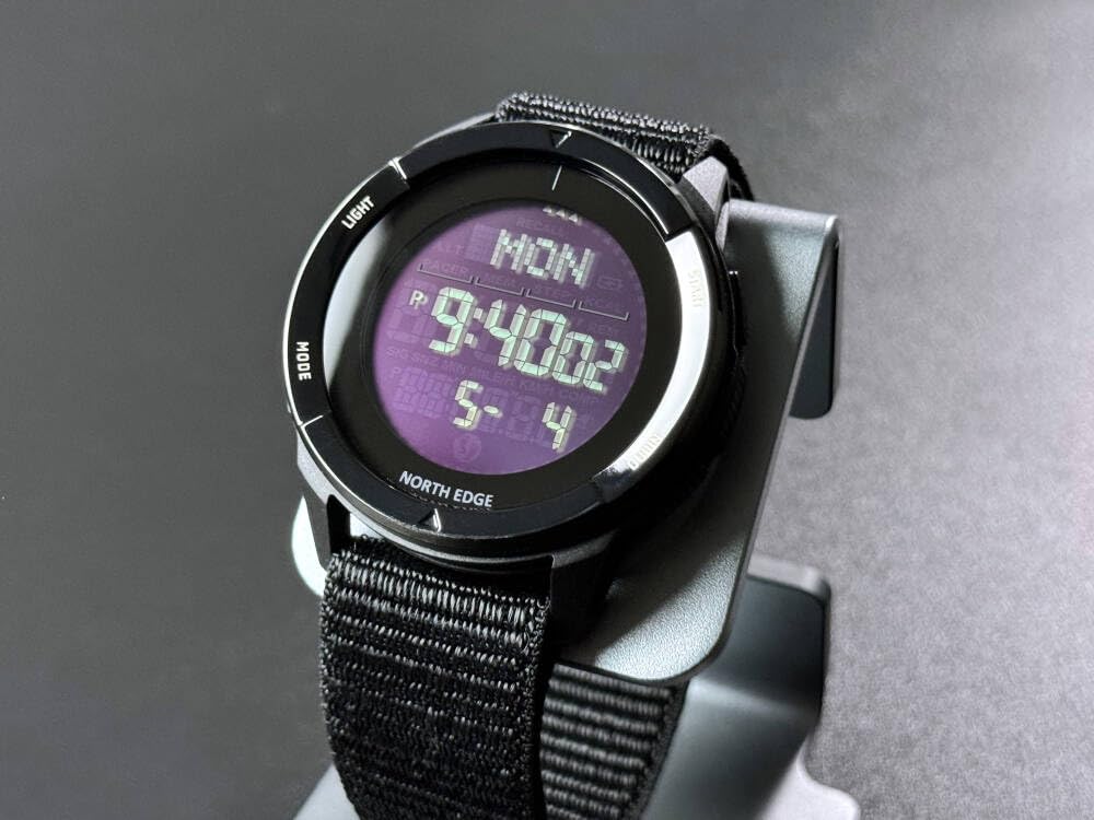 North Edge ALPS - Orologio sportivo digitale da uomo, in fibra di carbonio, super leggero, con bussola, resistente all'acqua fino a 50 m