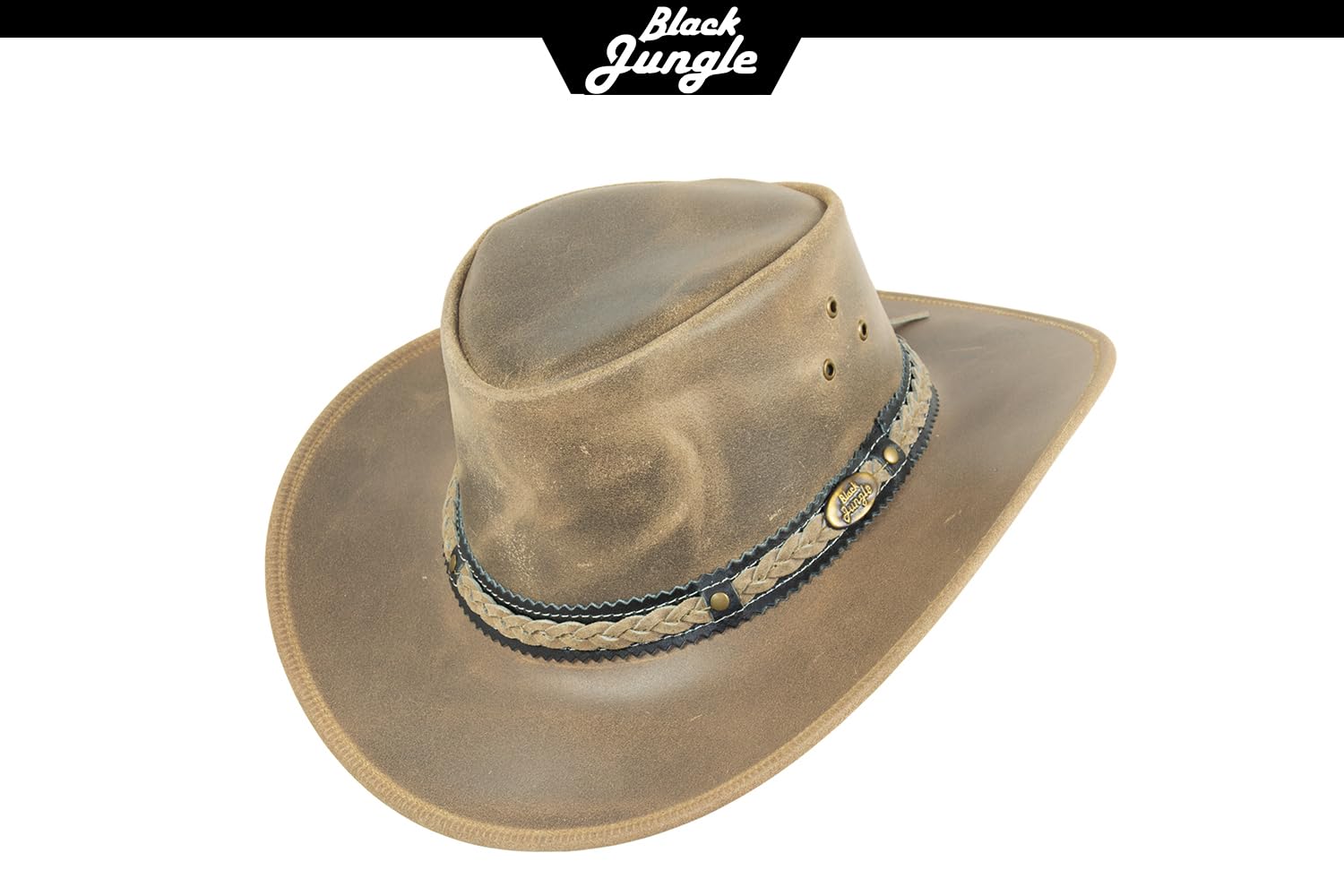 Black Jungle ARAMAC skórzany kapelusz kowbojski kapelusz australijski