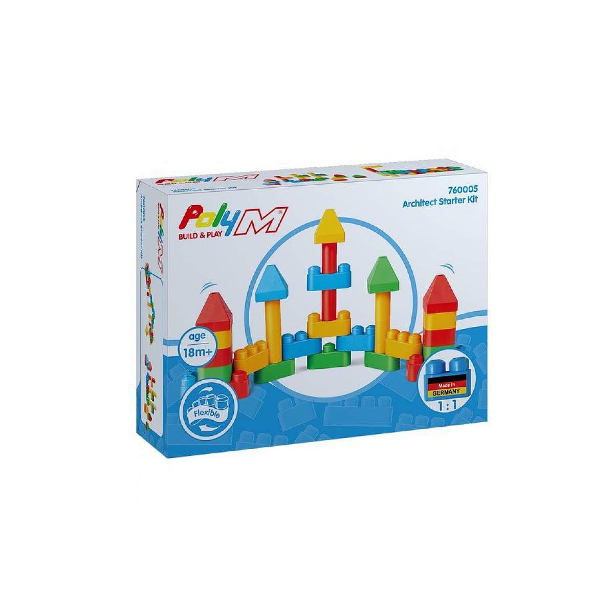 PolyM Bausteine Für Kinder - Weiche, Runde Bausteine Aus Deutschland - Fördert Kreativität