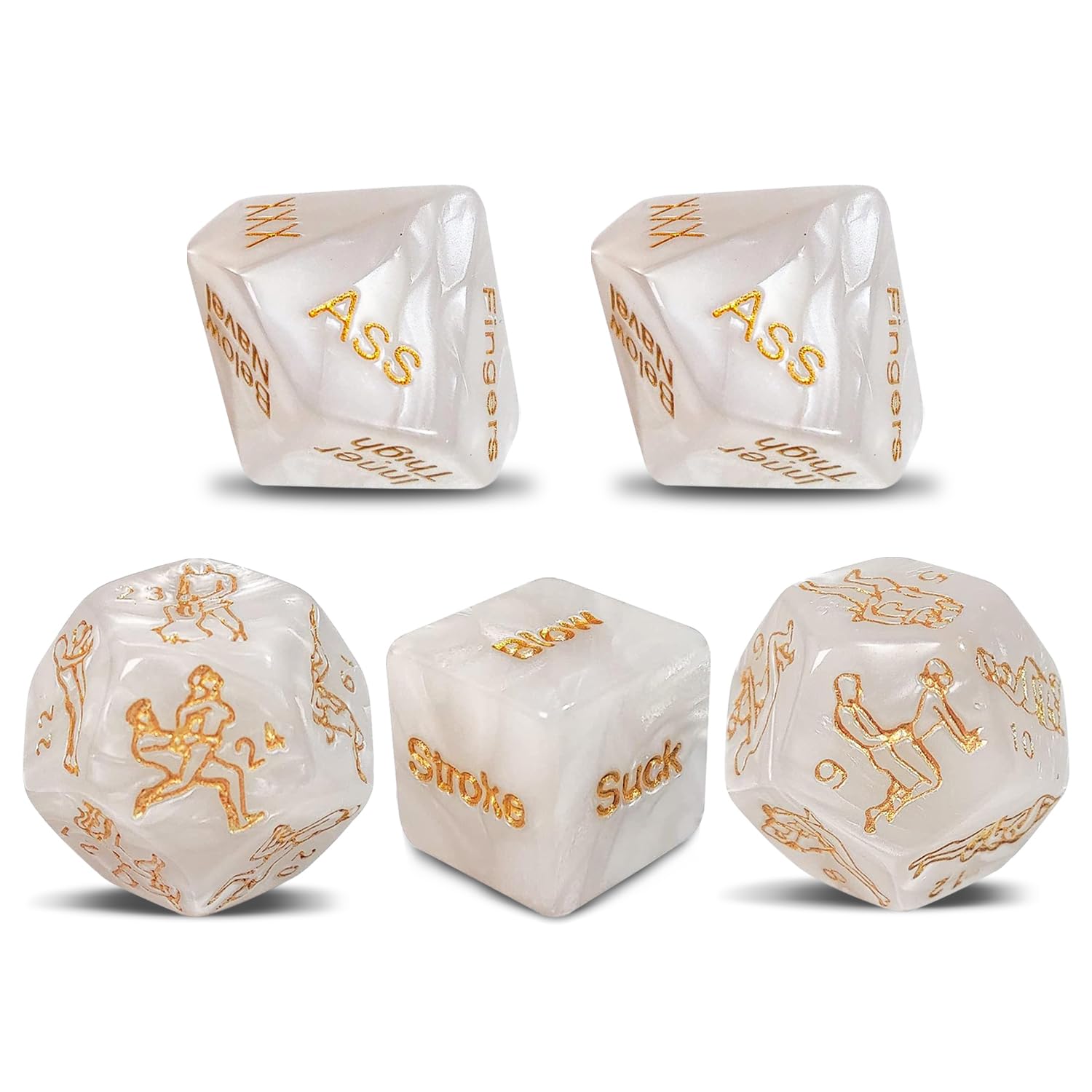 Prosixtoy 5 Pcs Date Night Dice, Christmas Anniversary Date Night Gifts, for Her Him Boyfriend Girlfriend Wedding Engagement Gifts for Wife Husband