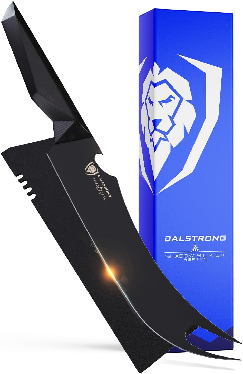 BBQ Pitmaster Slicing Knife - 9" - Shadow Black Series - Black Titanium Nitride Coated - High Carbon - 7CR17MOV-X Vacuum Treated Steel- Sheath - NSF Certified