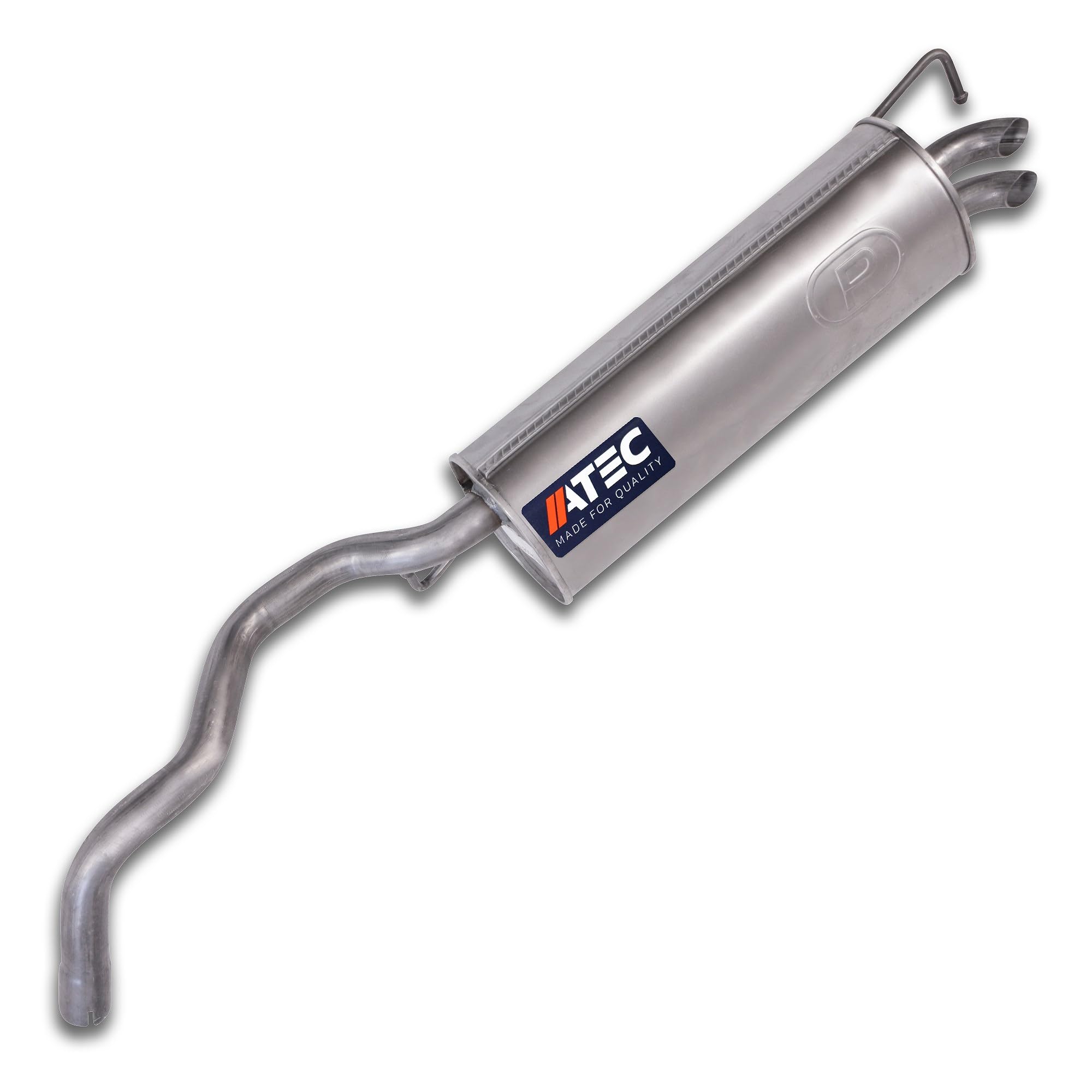 ATEC Germany 1x Silenciador trasero compatible con AUDI A3 (8L1), SEAT LEON | Compatible con: Audi A3, Seat Leon, VW Golf IV, Golf IV Van, New Beetle, New Beetle Cabriolet