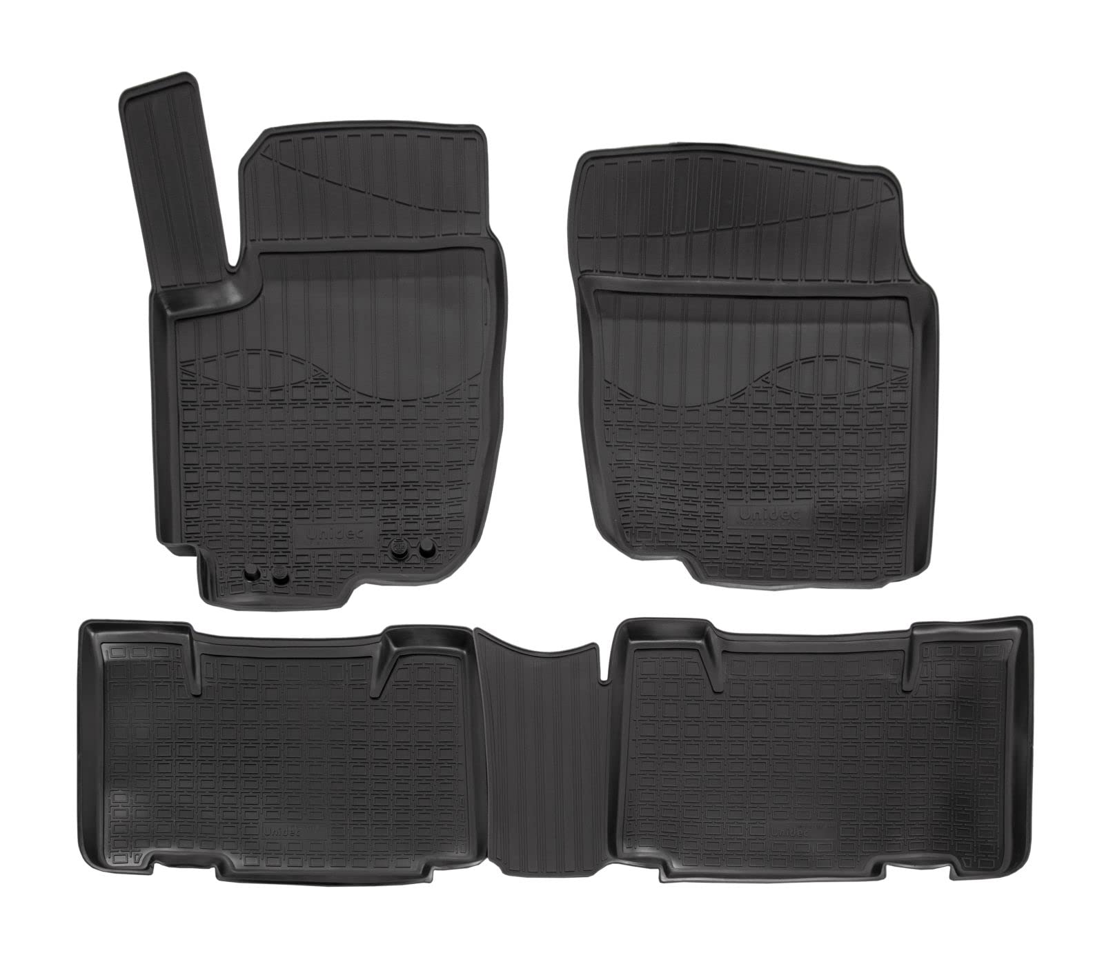 2013-2018 Velours Tapis Sol Voiture J&J - RAV4 2013-2018 - 4 Pièces Noir Velours - Antidérapant Tapis Sol Rav-4