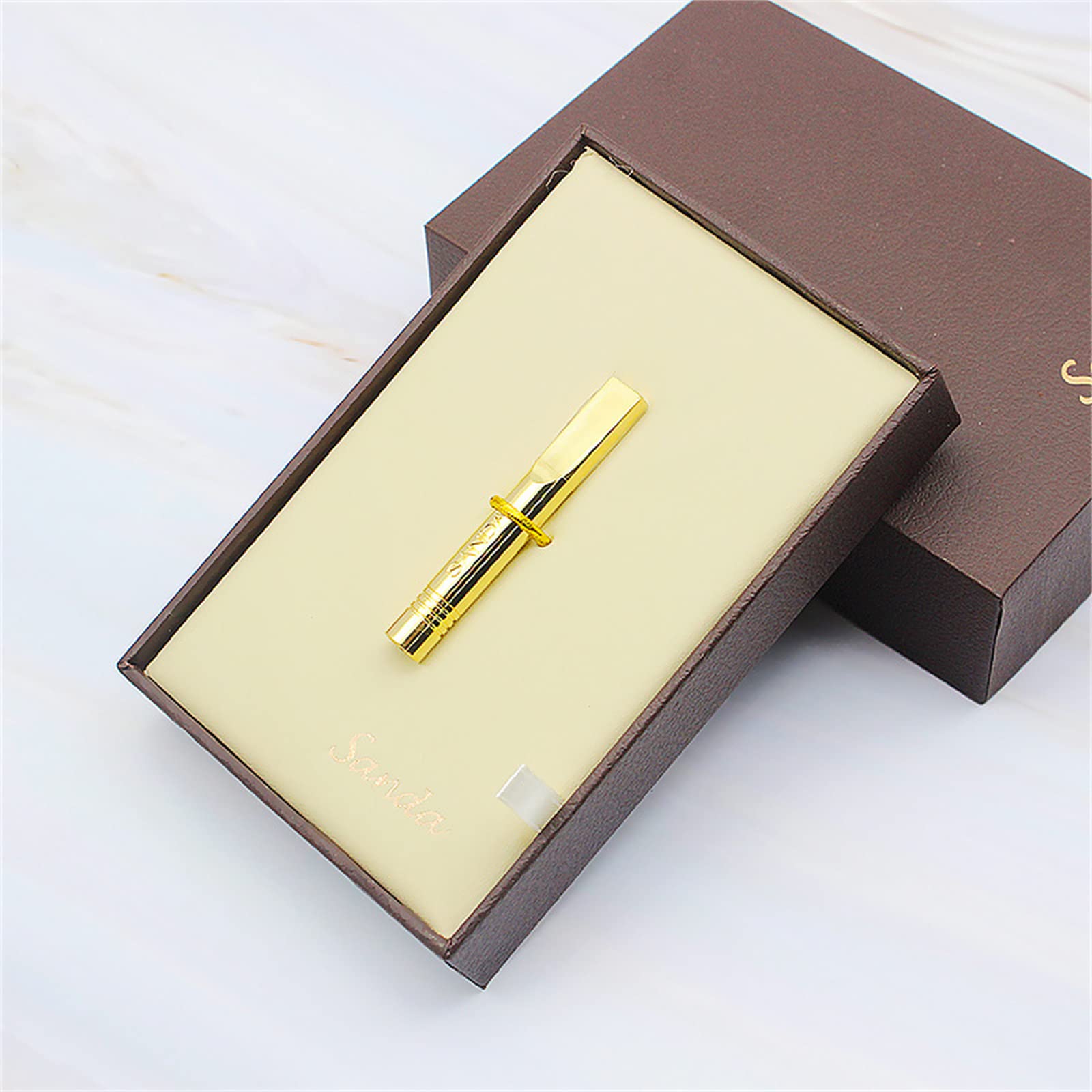 Bocchino in Acciaio Inox Lavabile Doppio Filtro Bocchino da Donna per Sigarette Super Slim Oro Argento