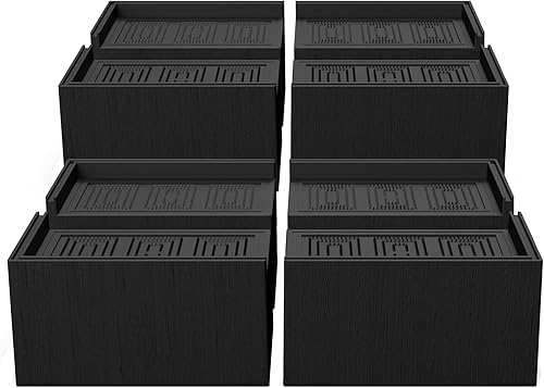 Elevadores de cama de 3 o 5 pulgadas, paquete de 8 elevadores de gran tamaño extra grandes de 6.5 x 3.5 pulgadas, elevadores de sofá resistentes de