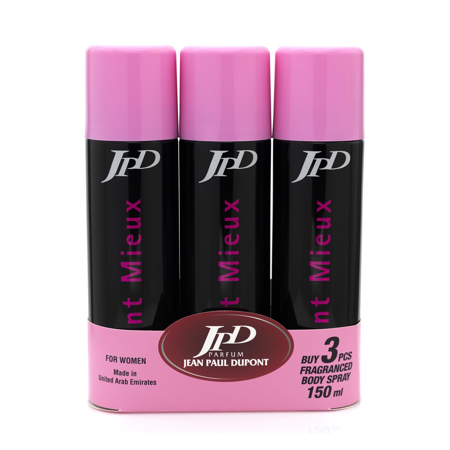 Jean Paul Dupont (JPD) Tant Mieux 3Pcs Promo Pack Body Spray For Women 150ml