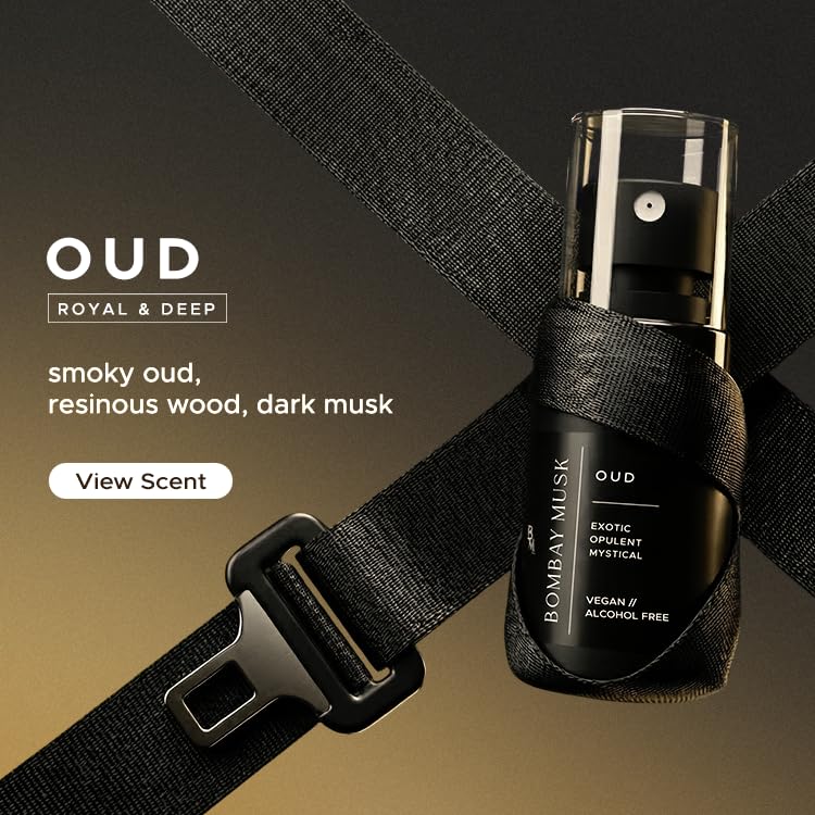 Image of Bombay Musk Oud Luxury Car Perfume | Long Lasting Car Fragrance & Car Freshener | Alcohol Free & Plant Based | 60+ Days | 200+ Sprays | Perfume for Car