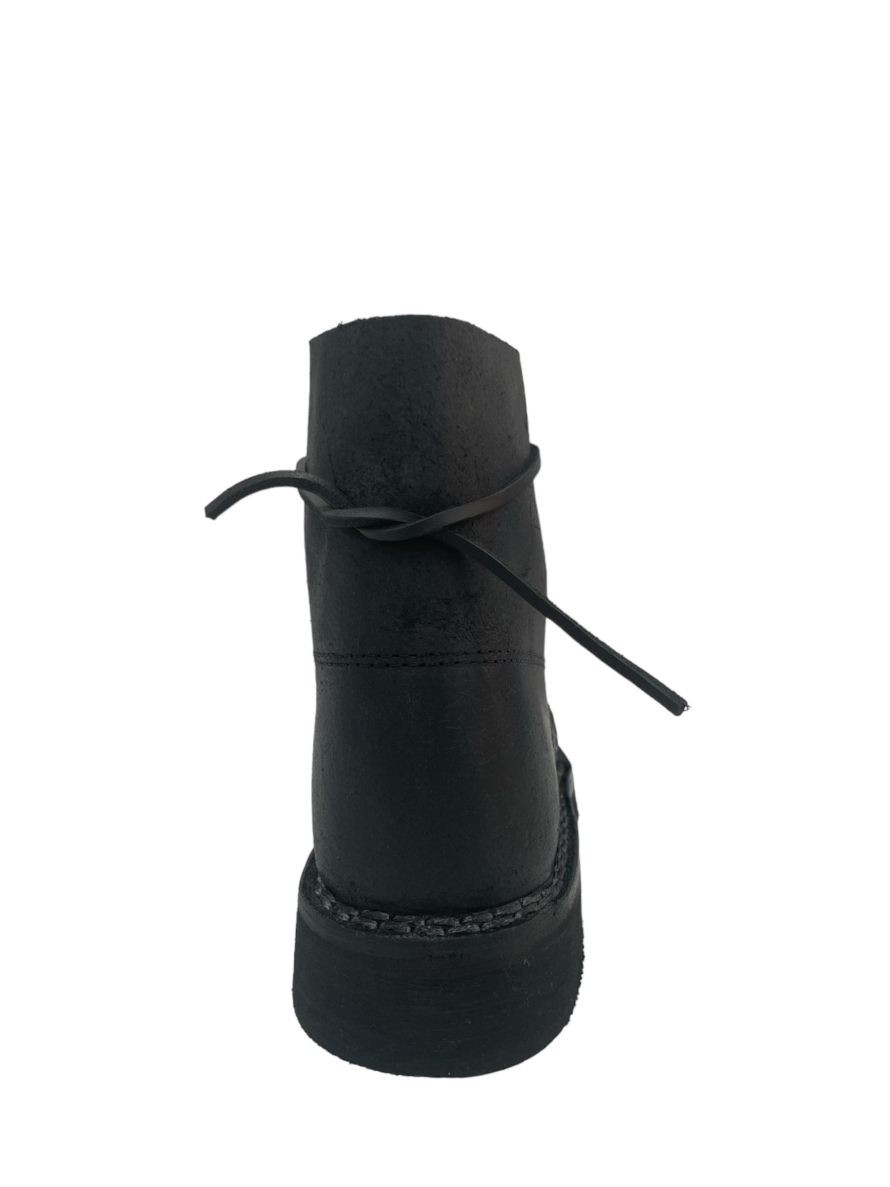 Cosinzos (Cosingius) Cucito. Scarpa da Lavoro/Campagna/Velluto. Pelle Nera. Suola Cucita Liscia. N° 42