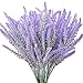 12 Piezas de Flores de Lavanda flocadas Artificiales Planta de Lavanda Falsa para Boda decoración del hogar Mesa de Oficina jardín decoración