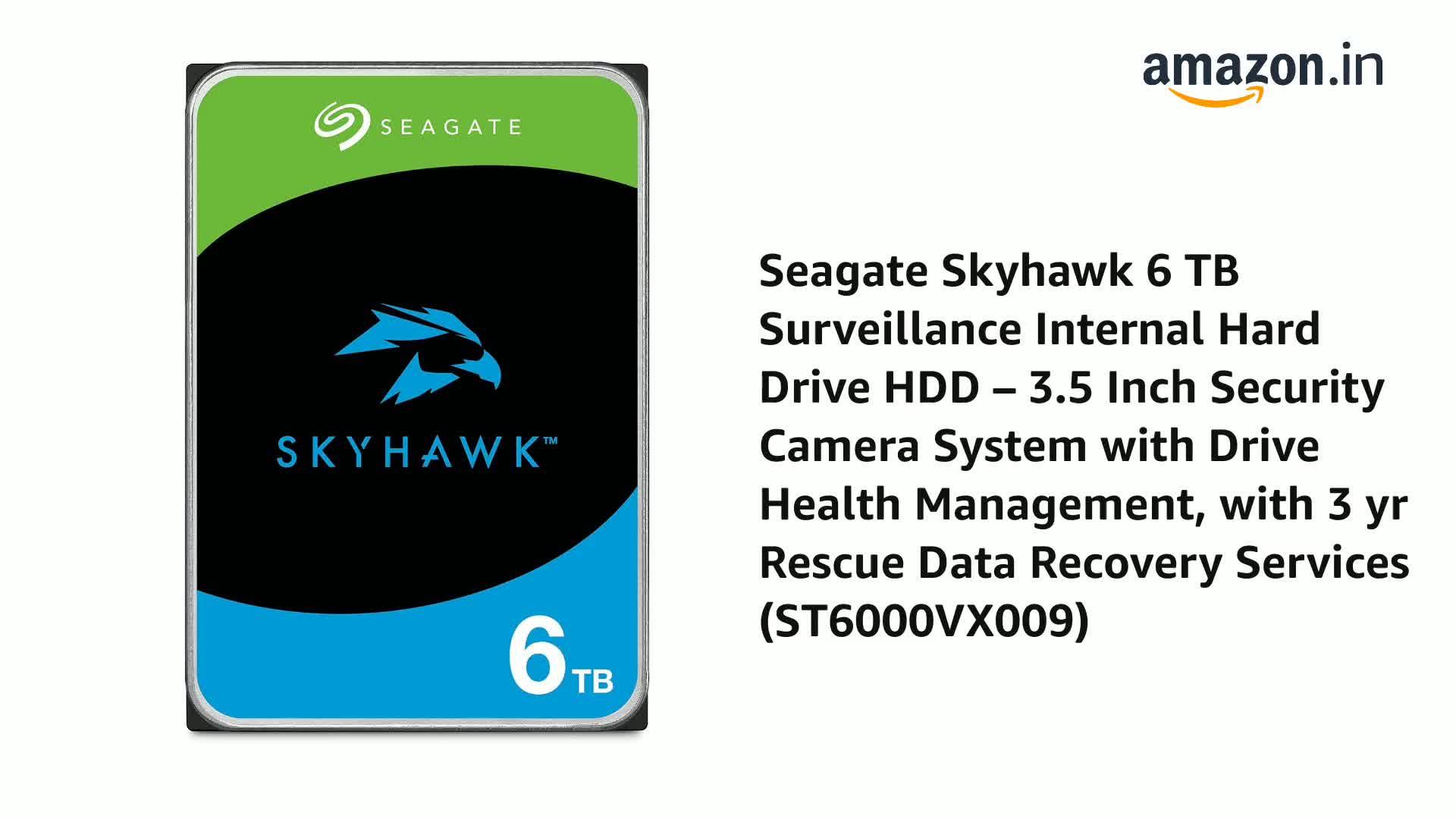 Amazon.in: Buy Seagate Skyhawk 6 TB Surveillance Internal Hard