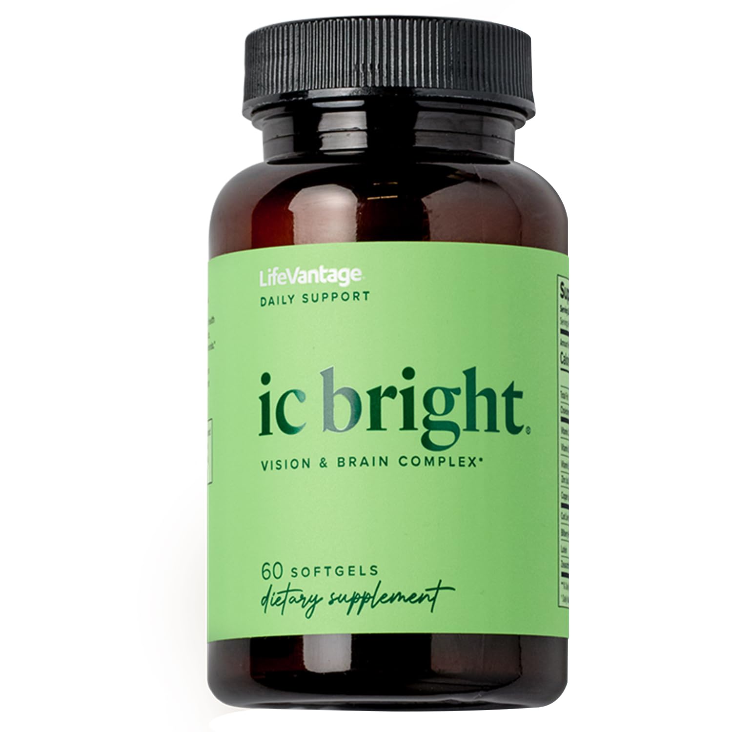 LifeVantage IC Bright 60 softgels, Vision and Brain Complex Supplement Packed with antioxidants, nutrients, and carotenoid for Eye Health That Helps Reduces Eye Strain