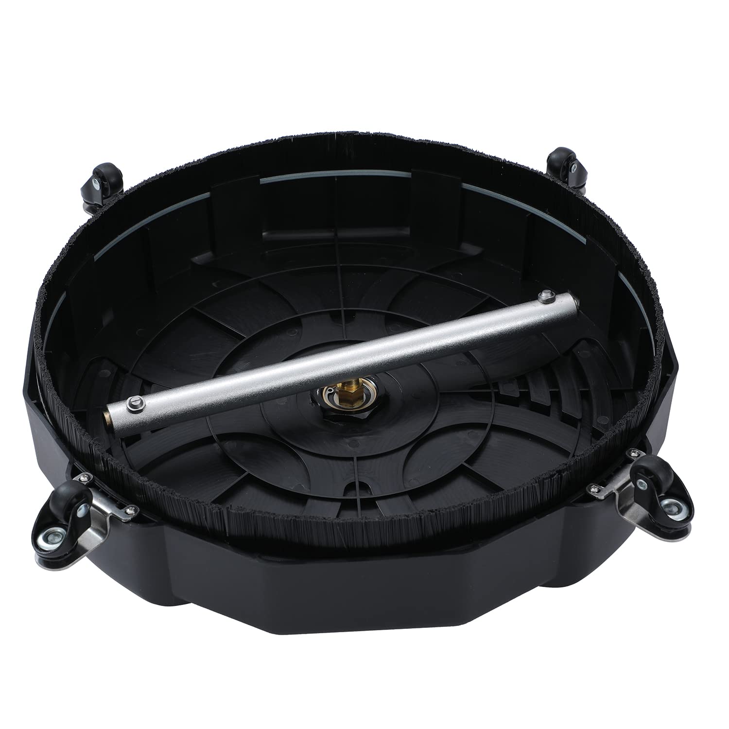 Aim Tools 18 Pulgada Accesorio Limpiador de Superficies de Lavadora a Presión 3600 PSI con 4 Ruedas Giratorias para Limpieza de Suelos, con 2 x 16 Varillas de Extensión y 2 Boquillas