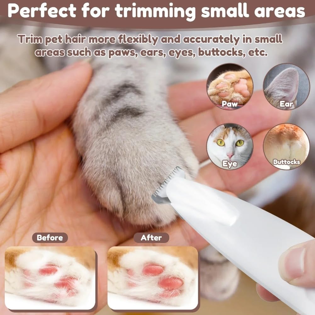 PawTrim Pro - Cuidado de patas sin dolor en segundos, recortadora de patas para perros, cortapelos para perros, muy silenciosa, eléctrica (1 unidad)
