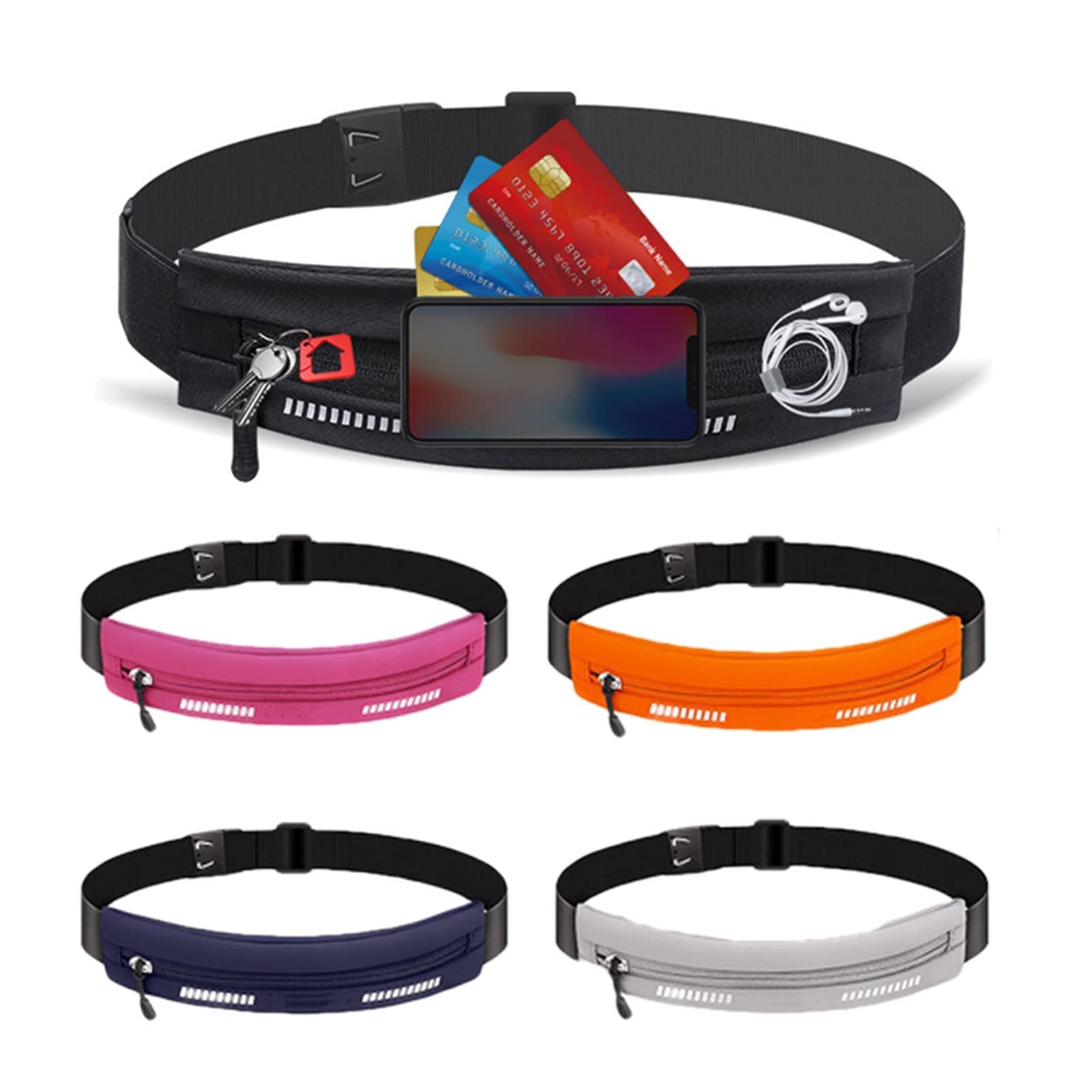 Wasserdichtes Lauf Taillenbeutel Telefonbeutel Frauen Outdoor -Radsport -Hüftbeutel -Fitnessstudio tragbare reflektierende Fitness -Fanny -Packung