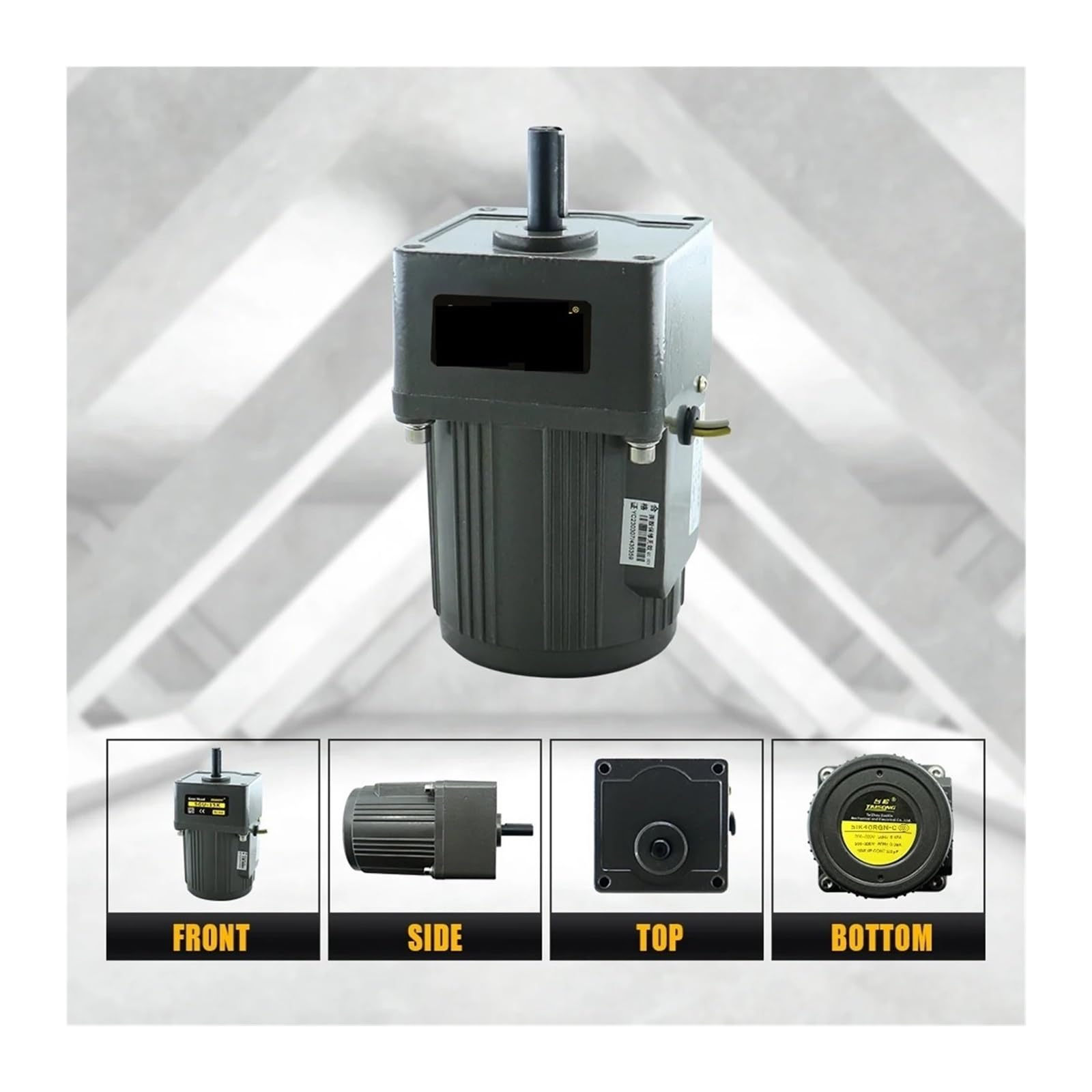 180 * 36mm 5IK40 40W 220V AC single-phase 5 to 1400Rpm gear reduction induction motor with 90mm flange, suitable for CNC small machine tools(6K 233rpm)