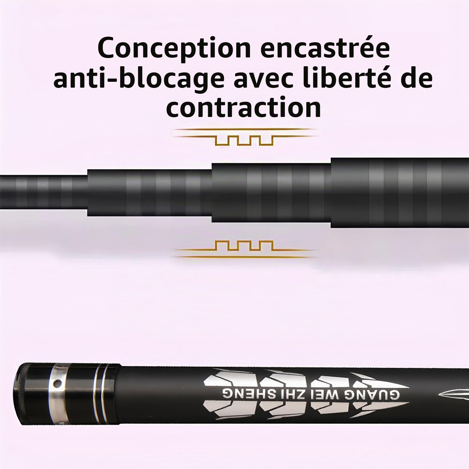Canne A Peche Telescopique en Carbone (8m-13m) Ultra-LéGer Et Ultra-Dur Canne à PêChe à La Carpe Canne à PêChe Chinoise Convient Aux Lacs RéServoirs RivièRes Et éTangs(8m)