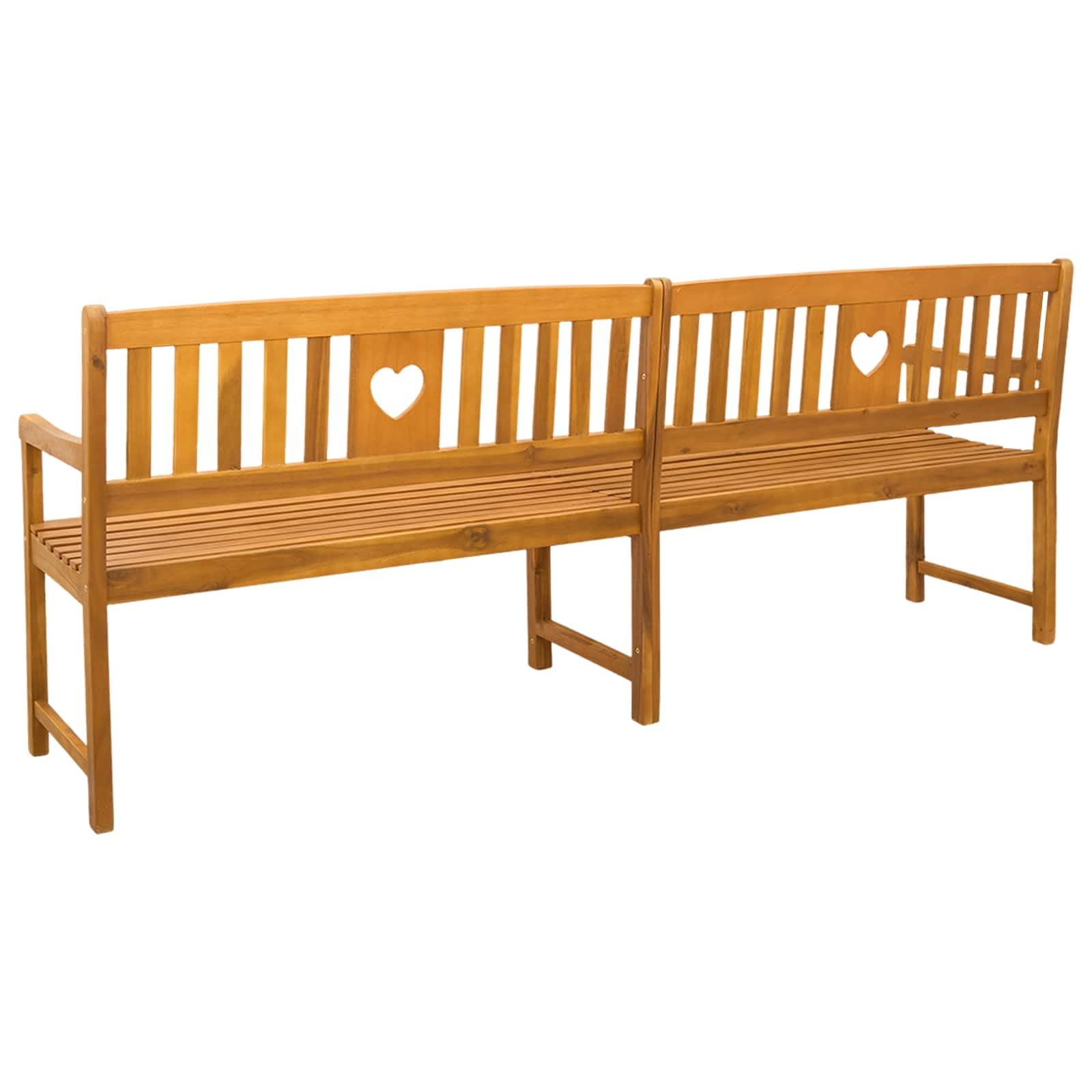 Ławka ogrodowa naturalna 220 x 55,5 x 90 cm lite drewno akacjowe