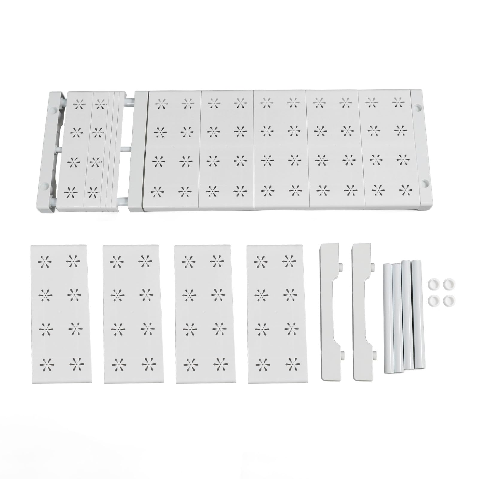 Schrankregal-Organizer, Verstellbares, Platzsparendes Kleiderschrank-Spannregal, Geeignet für Schränke, Kleiderschränke und Waschbecken, 24 cm X 22 cm (Länge 87–108 cm)