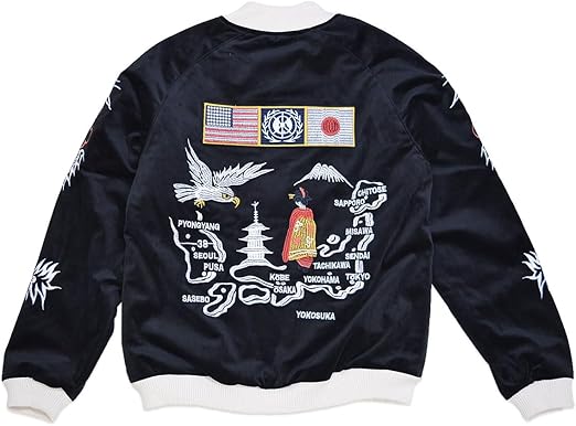 HOUSTON 別珍スカジャン NATIONAL FLAG BK XL HOUSTON 別珍スカジャン NATIONAL FLAG BK XL HOUSTON 別珍スカジャン