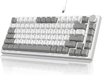 YINDIAO AK820 Mechanikus Gaming Billentyűzet 75% Layout 81 Gomb Hot-Swap Piros Switch USB-C PC Mac Szürke Fehér 1