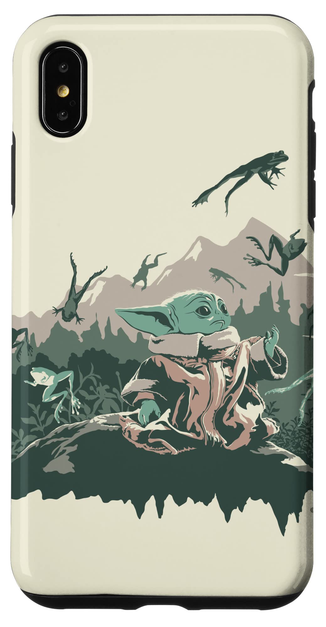 Coque iPhone XS Max Star Wars Grogu Force Frog antichoc compatible induction - 4