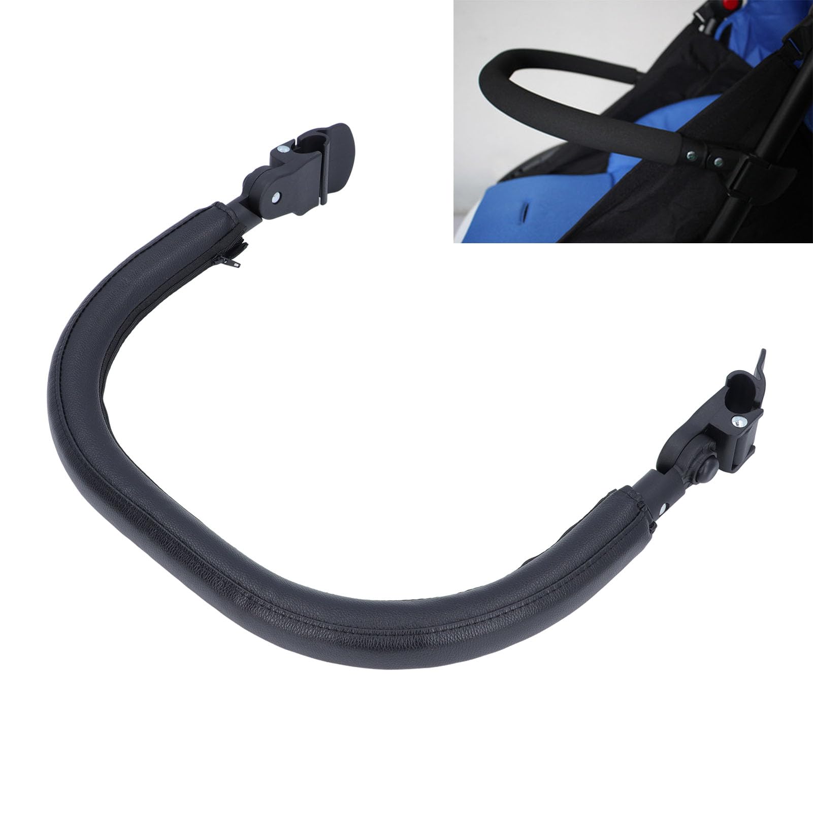 Baby Kinderwagen Armlehne Leitungstraße Stoßstangestangen Pushchair Armlast Kinderstärke Crossel, Kinderwagen und Accessoires für Tägliche Reise, Plastik, PU -Leder, 40 Cm /