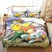 Housse De Couette 1 Personne Pokémon, 2 Pièces Housse De Couette 140x200 Coton pour Enfant Ado Fille, Parure De Lit avec Fermeture éclair Et Taie d'oreiller 50x75 cm