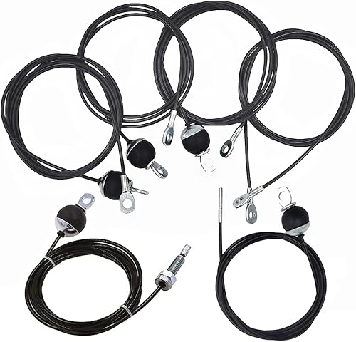 J Bryant Cable de repuesto para gimnasio, polea de fitness, de 0.197in de grosor, cuerda de alambre de acero resistente para el hogar, gimnasio,