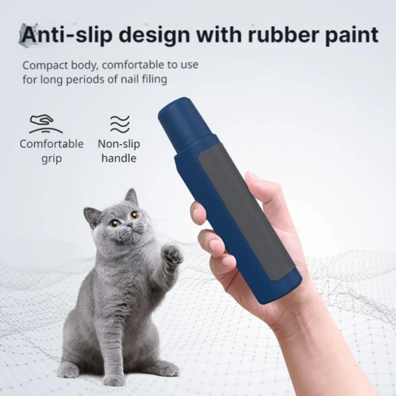 Moulin à ongles électrique silencieux pour chien et chat (A 2 vitesses)
