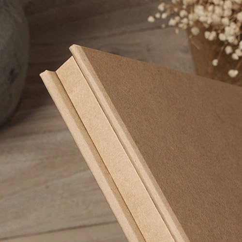 Miniatura 5 de Álbum de fotos autoadhesivo, papel de estraza vintage, hecho a mano, álbum de fotos, literatura simple y arte, adecuado para viajes, regalo de