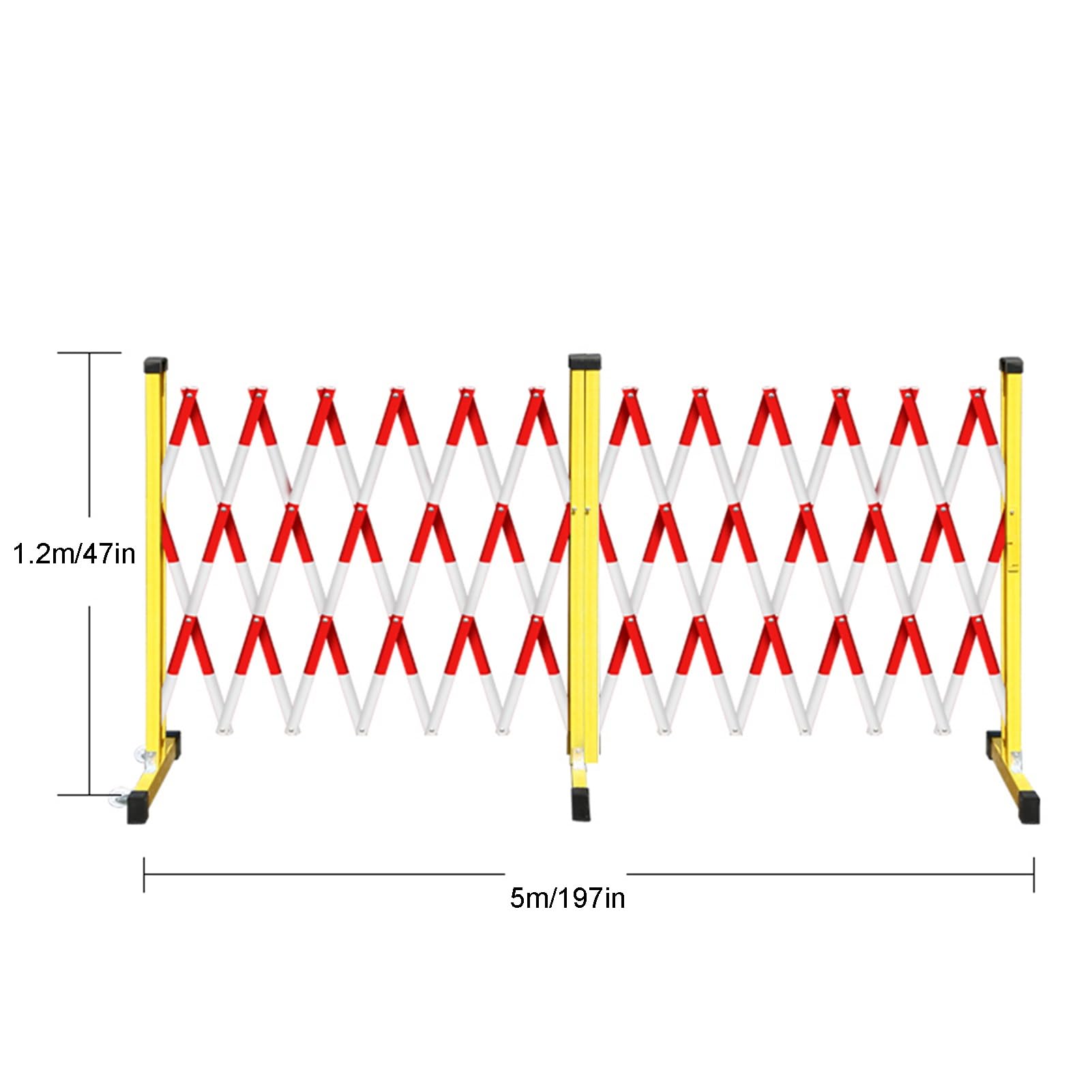 Rozsuwana metalowa bariera o wysokości 3, 9 stopy / 47 cali z kółkami(Rosso,47x197in)