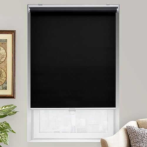 Miniatura 2 de Persianas enrollables opacas sin cordón para oscurecer la habitación, persianas enrolladas con sistema de resorte, protección UV, persianas de