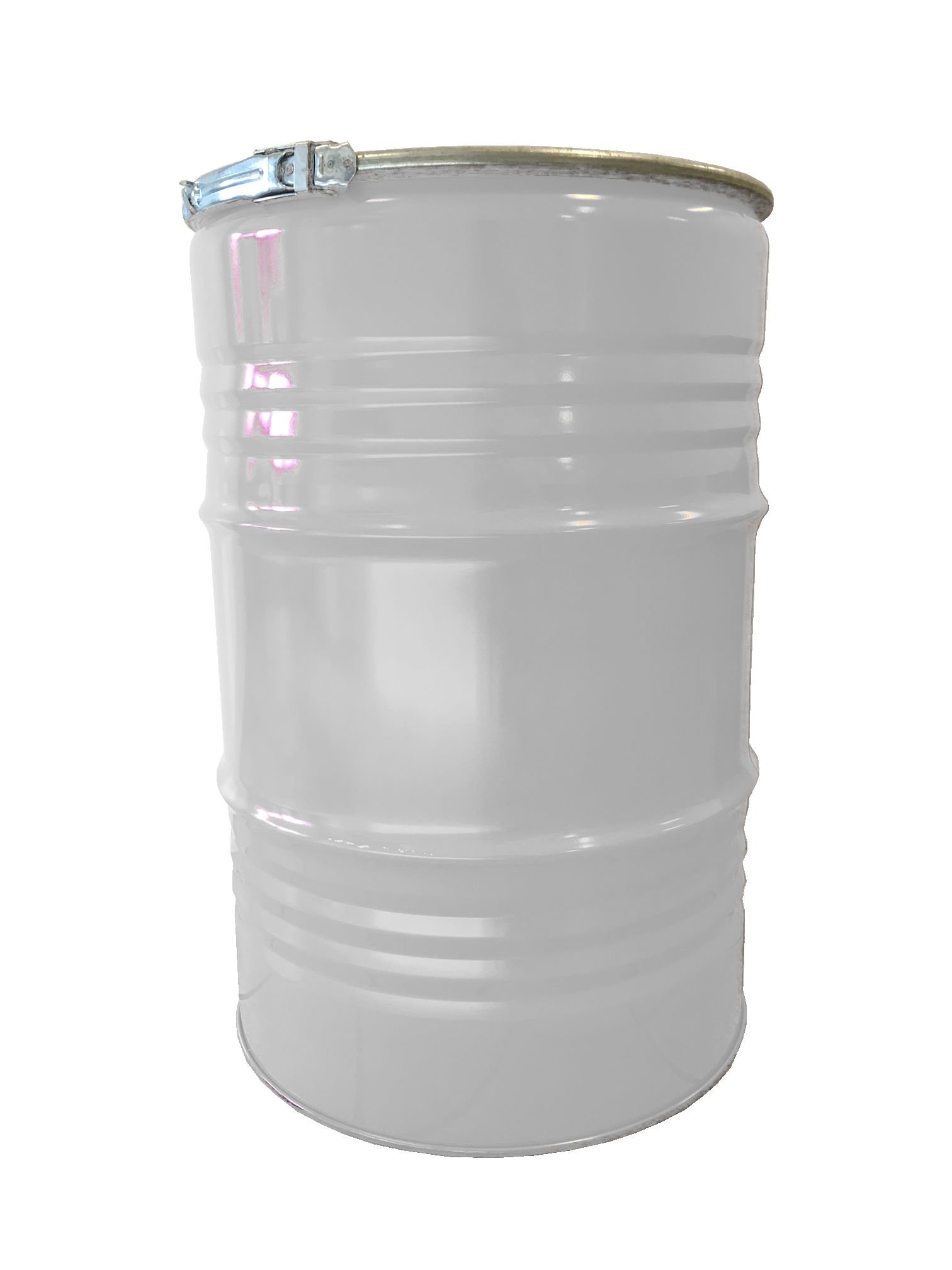 Srm - Design 5 x Metallfäßer Volumen 210 Liter Blechfass Fass Ölfass Tonne mit Deckel Weiß NEU