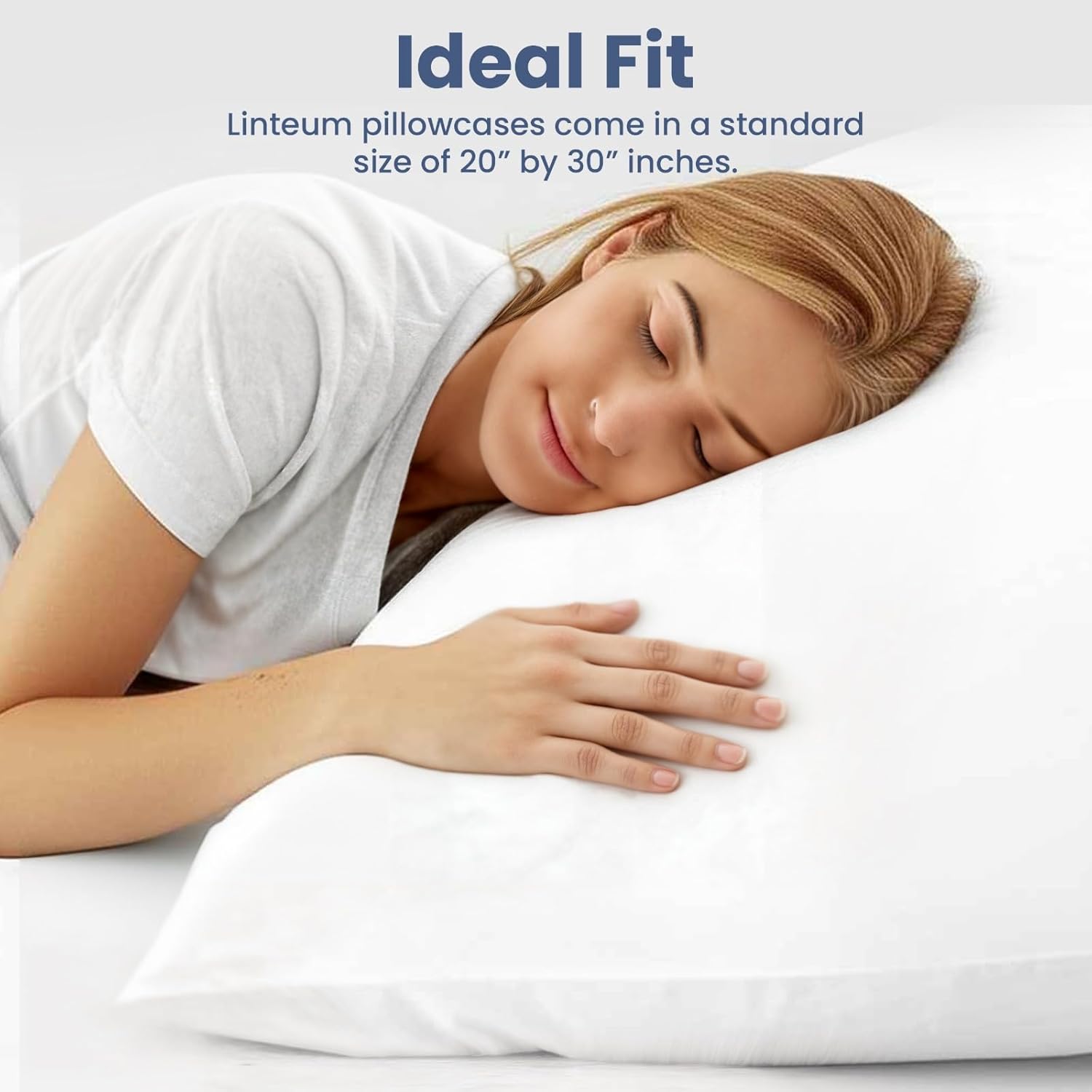 Linteum Textile Pillowcases – 12 Pack White Pillowcase Set 250 Thread Count – Wrinkle, Shrinkage Resistant (Standard/Queen, White)