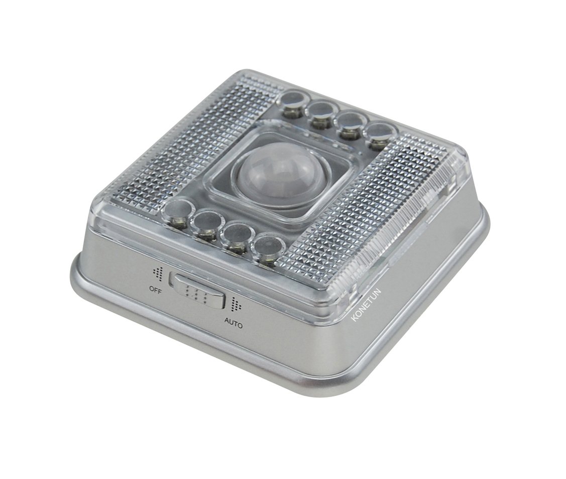 8 LED Light Lamp PIR Auto Sensor Motion Detector Wireless