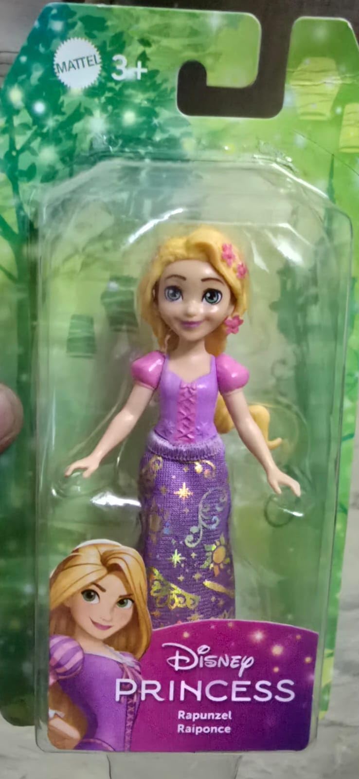 Disney Princess Rapunzel Posable Small Doll in Shiny Outfit with Removable Skirt, Inspired by Movie