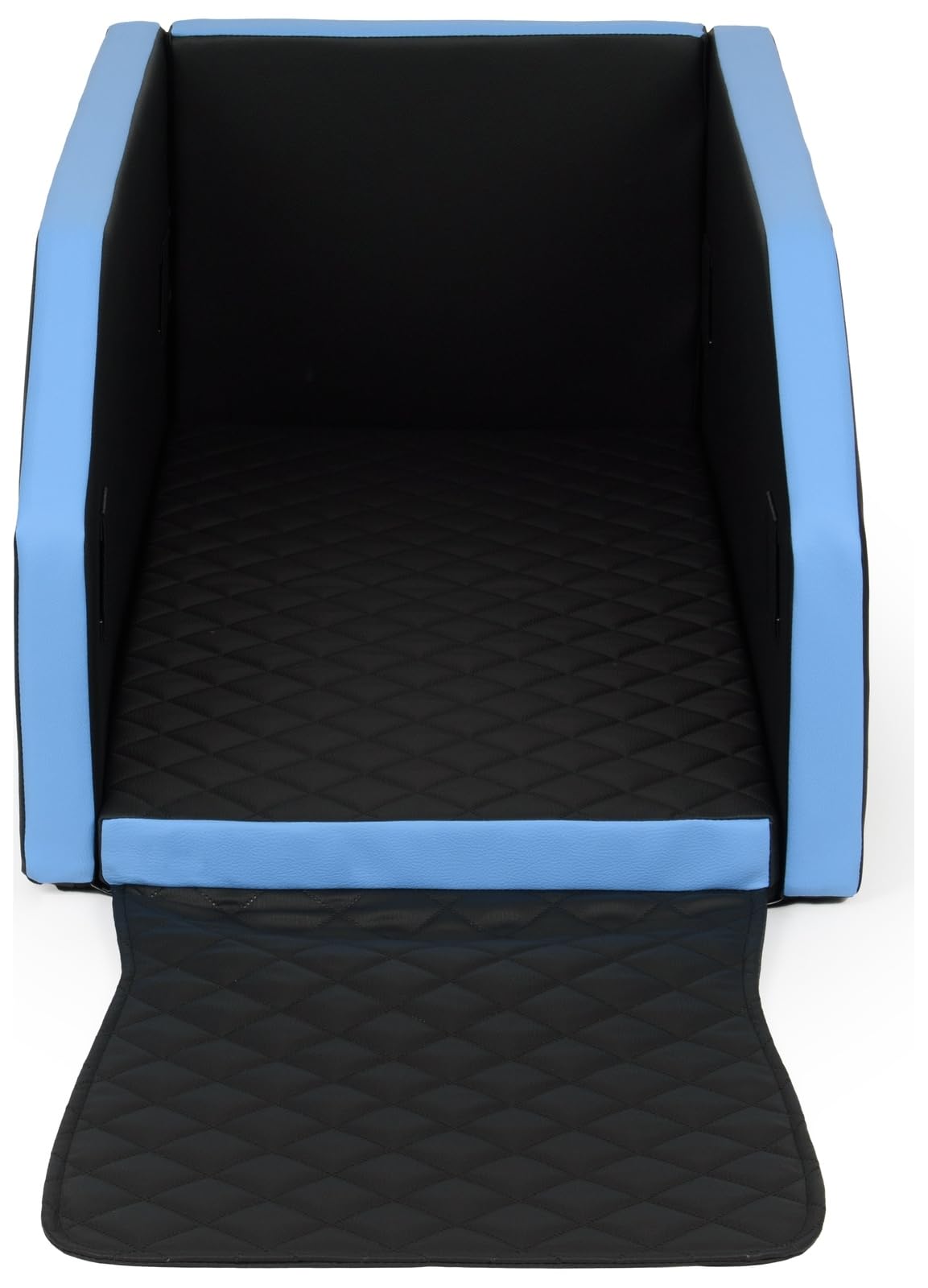 Velinda Dog car seat transporter, dog bed, car transporter, modular, folded 55x100cm (COLOUR: black, blue) — image 1