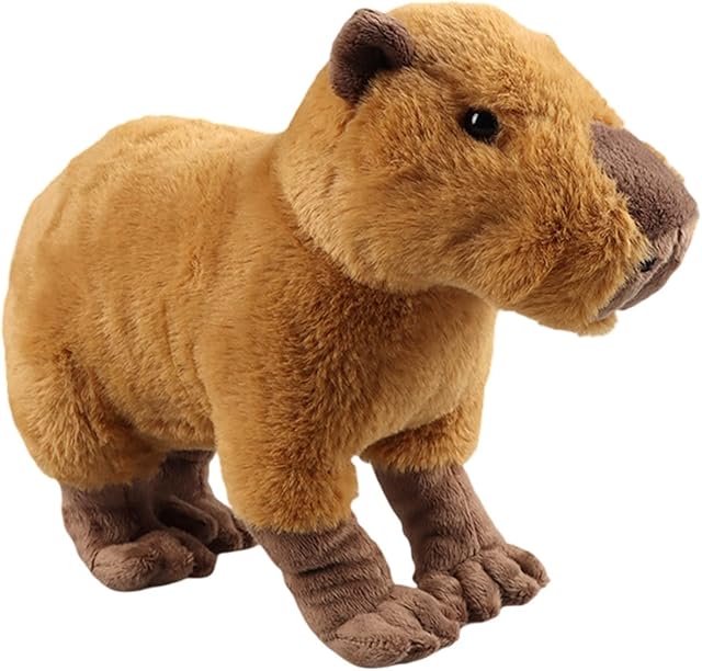 JAPIIM Realistic Capybara Plush Toy Simulation Capybara Stuffed Toy Soft Cute Rodent Toy Lifelike Wild Animal Crawling Capybara Cartoon for Gift Kids Birthday (JAPIIM)