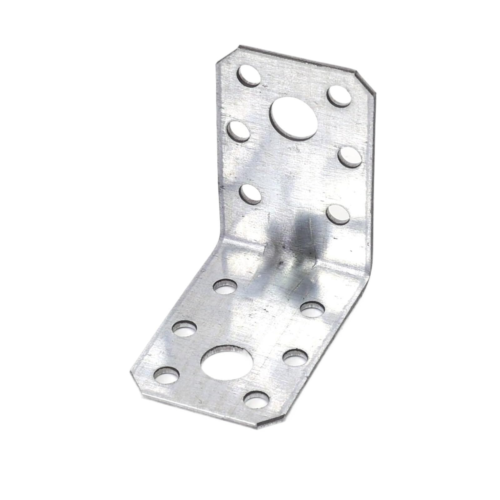 Staffe angolari a forma di L for mobili da 10 pezzi Staffa angolare in metallo resistente fissaggio a parete con foro multiplo ad angolo Per Mobili, Scaffali, Sedie In Legno(5x5x3.5cm)