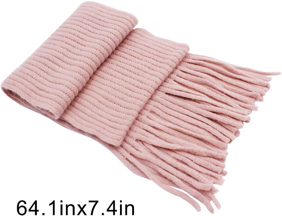 RARITYUS Kids Knitted Tassel Scarf Fashion Solid Color Toddler Soft Warm Scarves Neck Warmer Winter for Girls Womens - Image 7