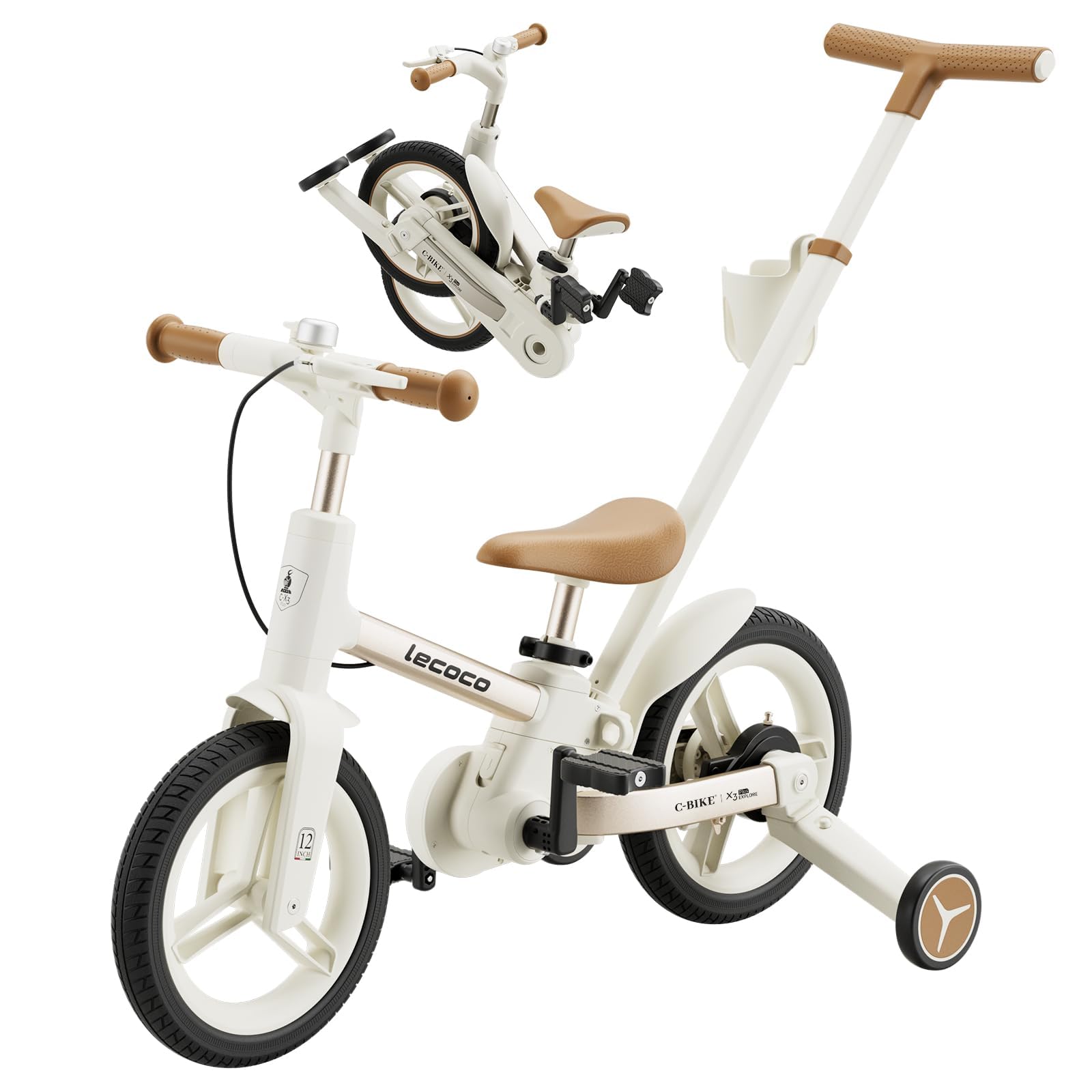 Amazon.com: lecoco Upgraded Toddler Bike with Push Handle 6 in 1