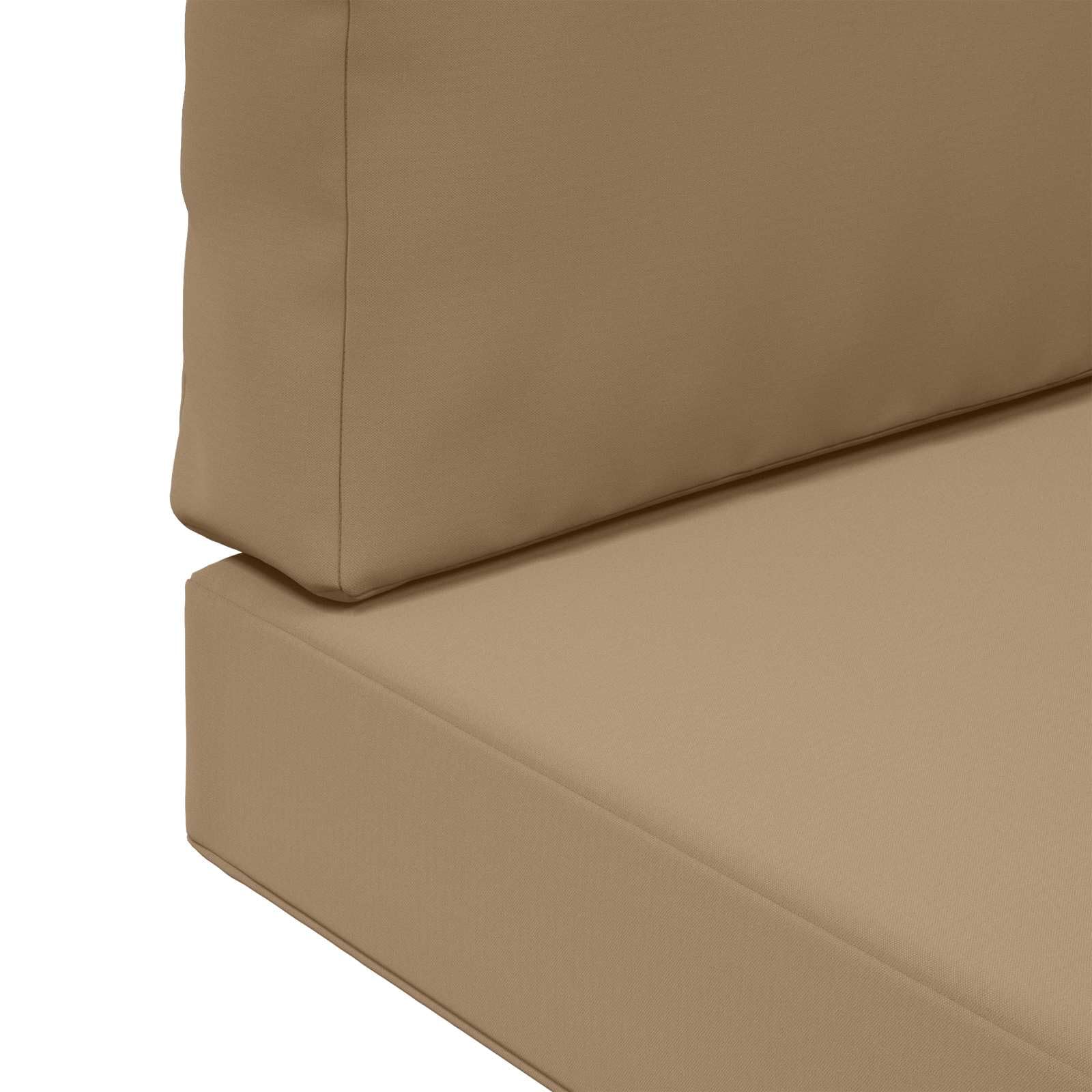 vidaXL Cojín para sofá de Exterior 2 pcs Taupé Poliéster, Cojín Sofá Moderno Exterior, Espuma Resistente, Poliéster Que No Se Desvanece, Asiento Decorativo para el Hogar