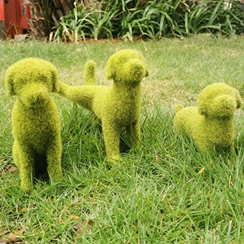 Howfield Garden Statues And Figurines Outdoors - Naughty Peeing Puppy Figurines, Grass Green Dog Outdoor Statues, Outdoor Decorations For Patio #TOP6
