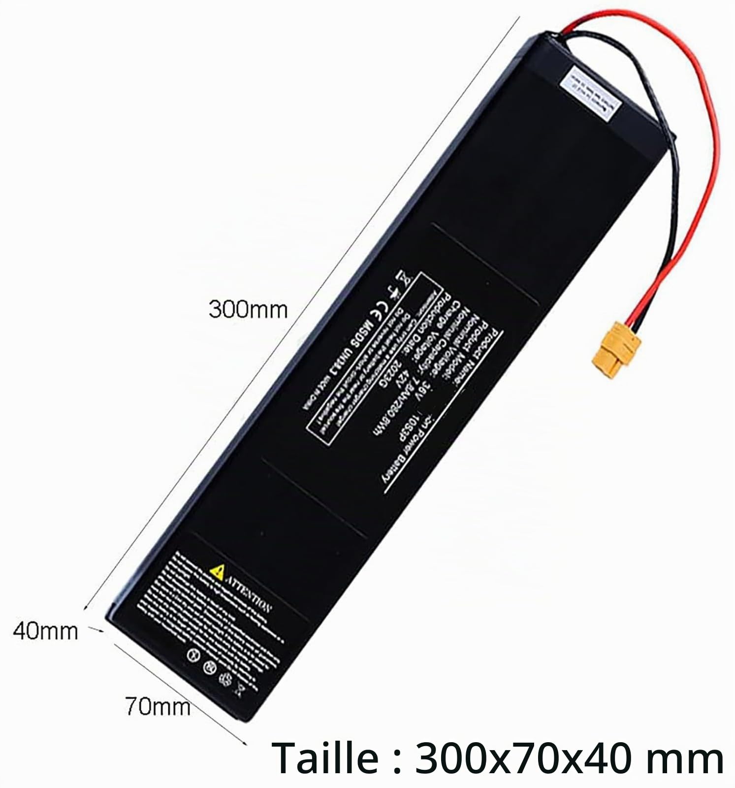 Batterie Rechargeable pour Trottinette Électrique 36V 6Ah 7.8Ah 10.4Ah, Batterie De Remplacement Étanche 36V 10S3P pour Kit Moteur De 0-400W 36V7.8Ah,XT60