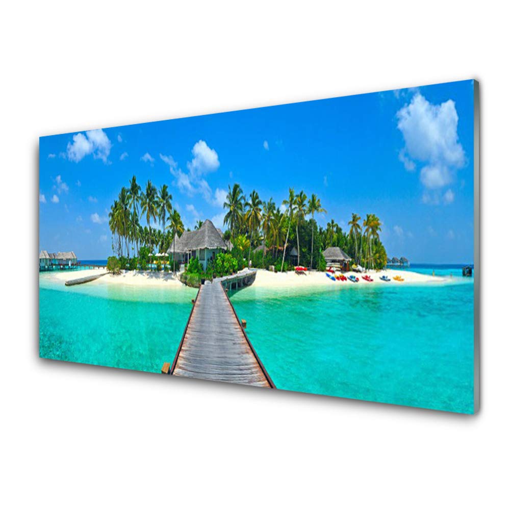 Tableau mural moderne 100x50cm paysage de plage pour salon chic