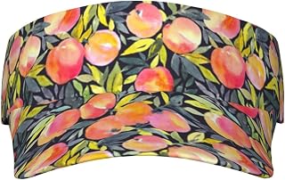 XIXIAN Colorful Peach Printed Adult Sunscreen Visor Cap Lightweight and Breathable Adult Sun Visor Empty top hat Versatile Outdoor hat