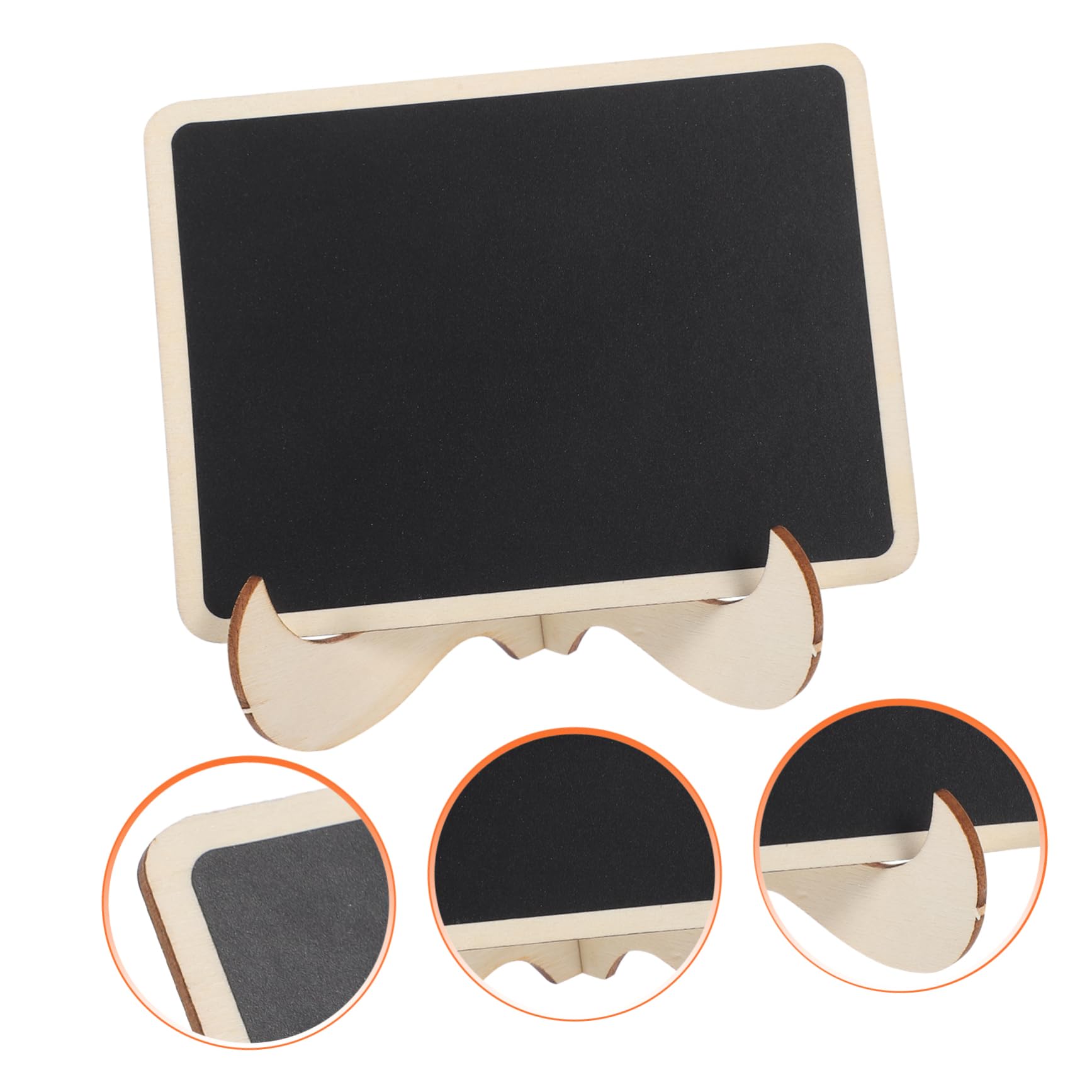 4 Juegos pequeña pizarra de madera tableta escritura tableta de escritura pizarra letrero mesa letrero de etiqueta mini s tablero negro Black