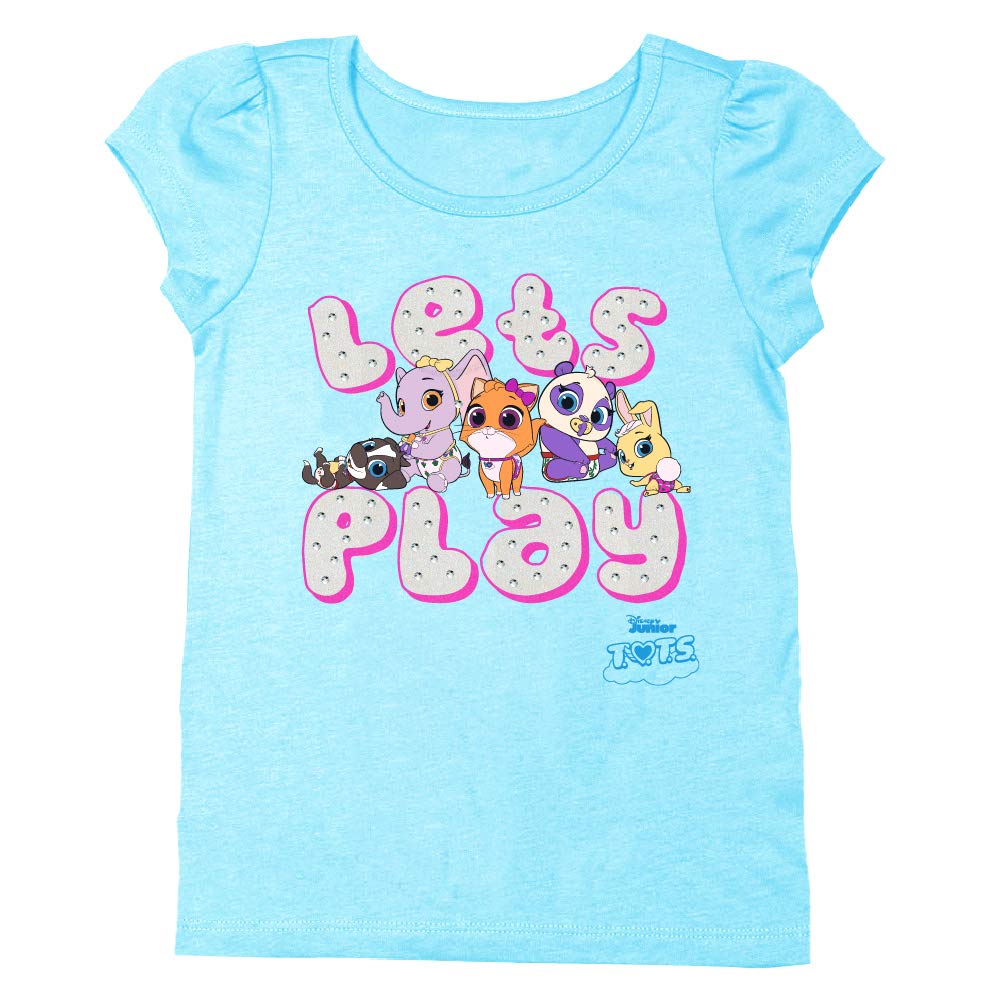 Disney Baby Girls' Short Sleeve Tee, Light Blue, 2T