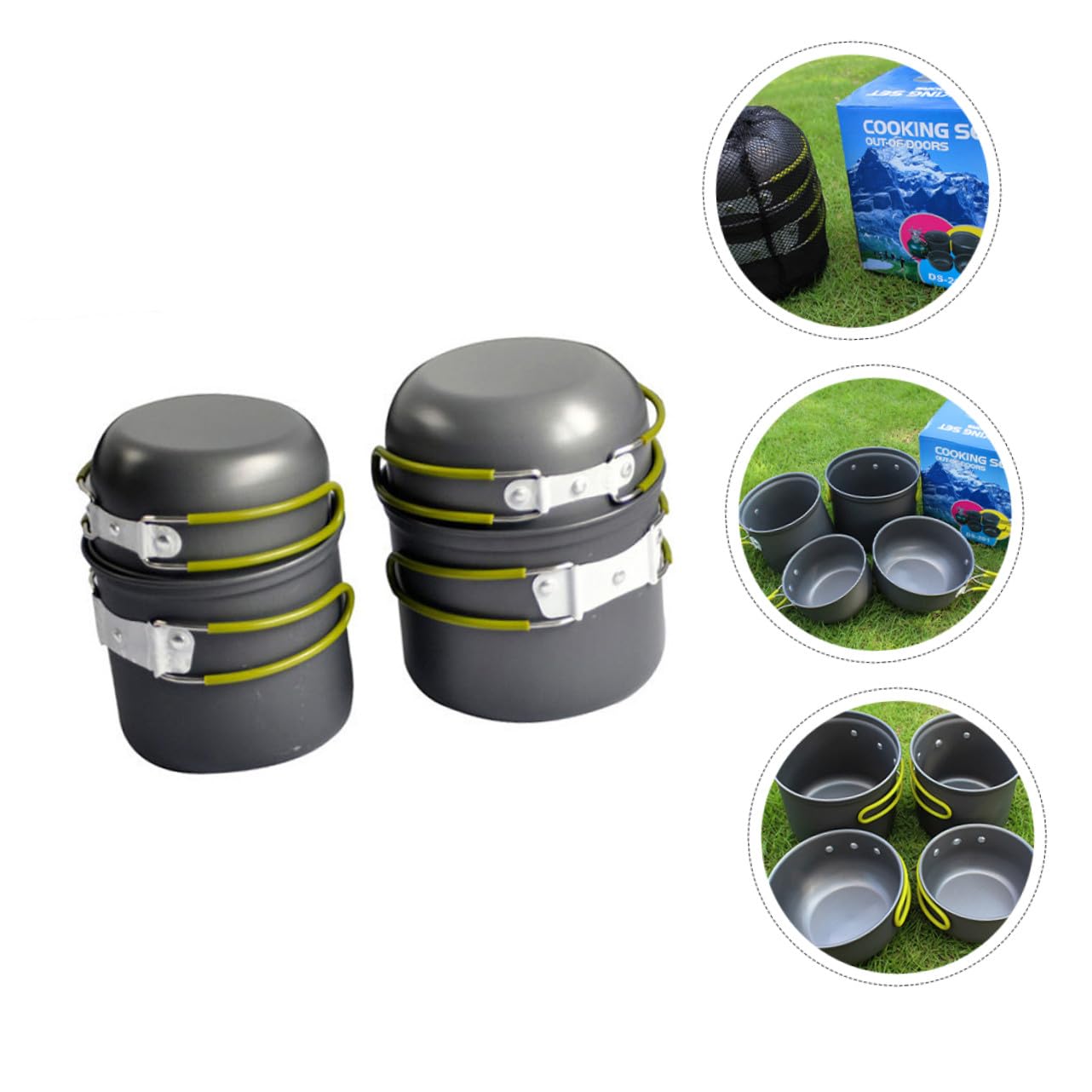 ABOOFAN Utensilios de Cocina para Camping Portátil Plegables de Ollas y Cacerolas Resistentes Altas Temperaturas para Picnic y Senderismo al Aire