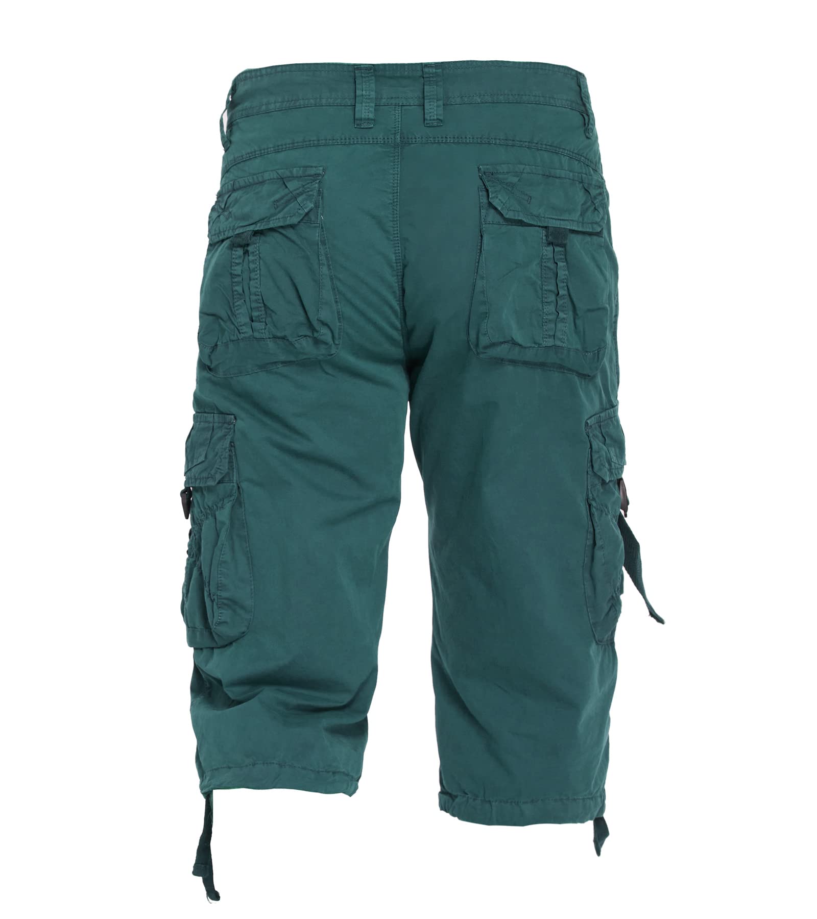 DONGD Mens Cargo Shorts 3/4 Relaxted Fit Capri Pants Below Knee Cargo Short